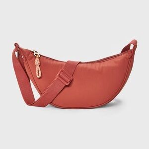 Rust Orange Crescent Sling Bag